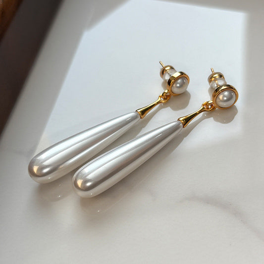 Classic long breads earrings
