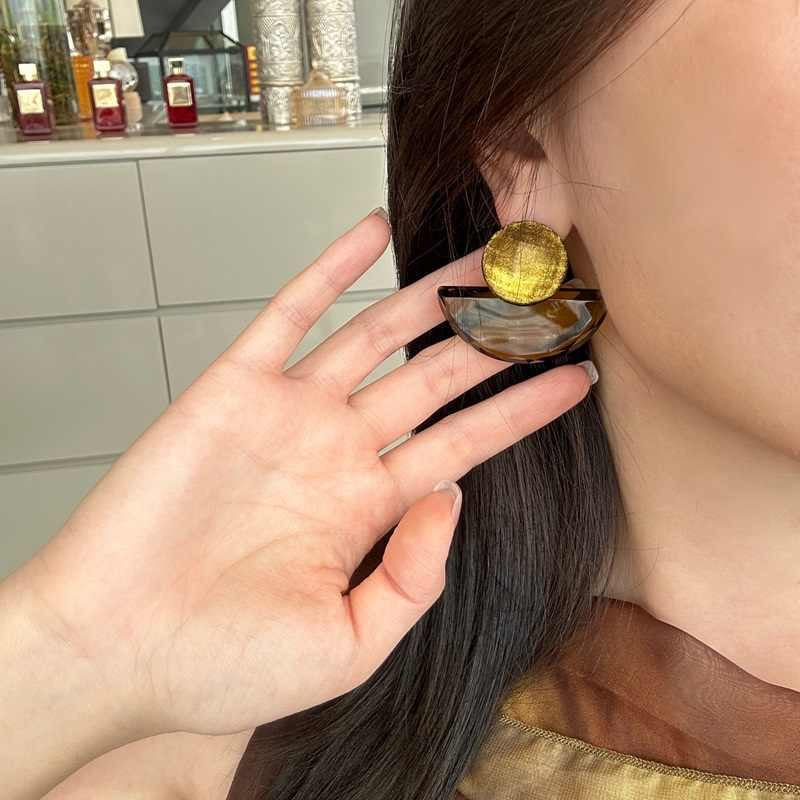 Deep olive drop earrings