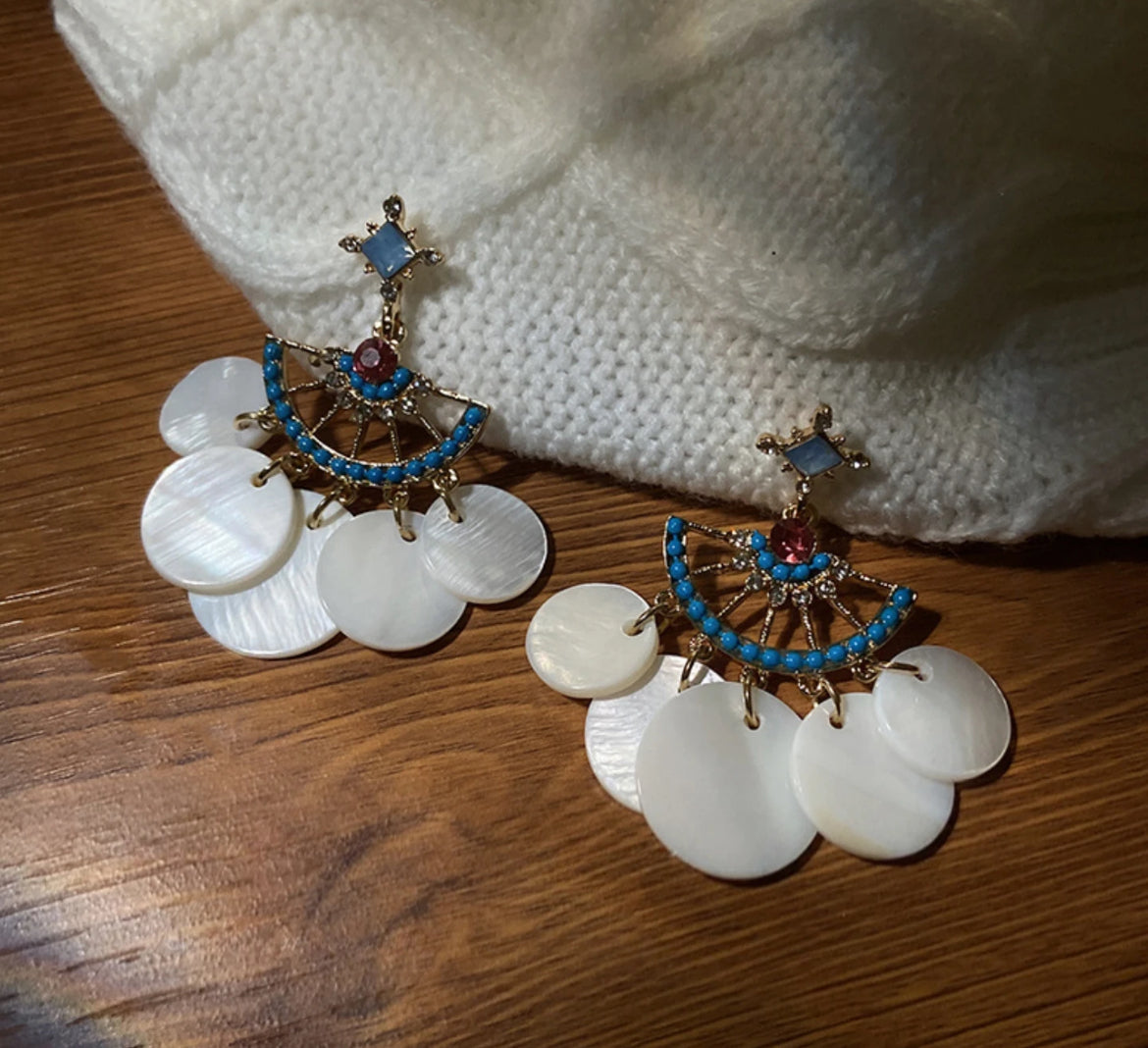 Bohemian-inspired drop earrings